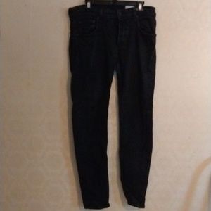 LIGHTER black standard Issue Rag & Bone Men's button fly skinny leg jeans. 36.